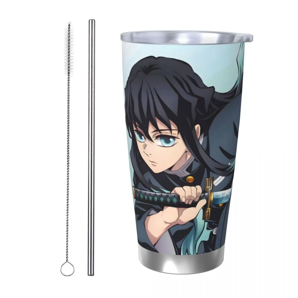 Muichiro Tokito - Demon Slayer 20oz Cup Large Capacity Car Mug Leak-proof Juice Coffee Cup Food Grade