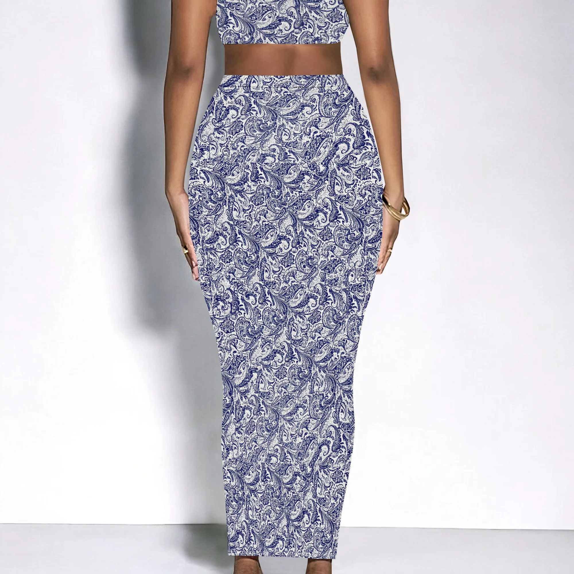 Women's Long Midi Pencil Skirt - High Waisted Bodycon Summer Casual Club Going Out Y2K Tight Skirts