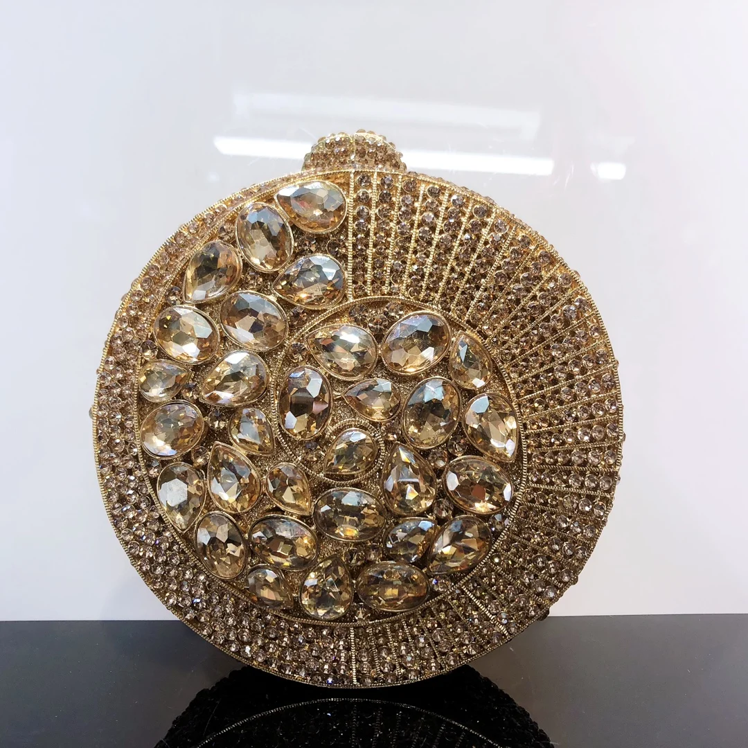 hollow full diamond crystal bag banquet clutch