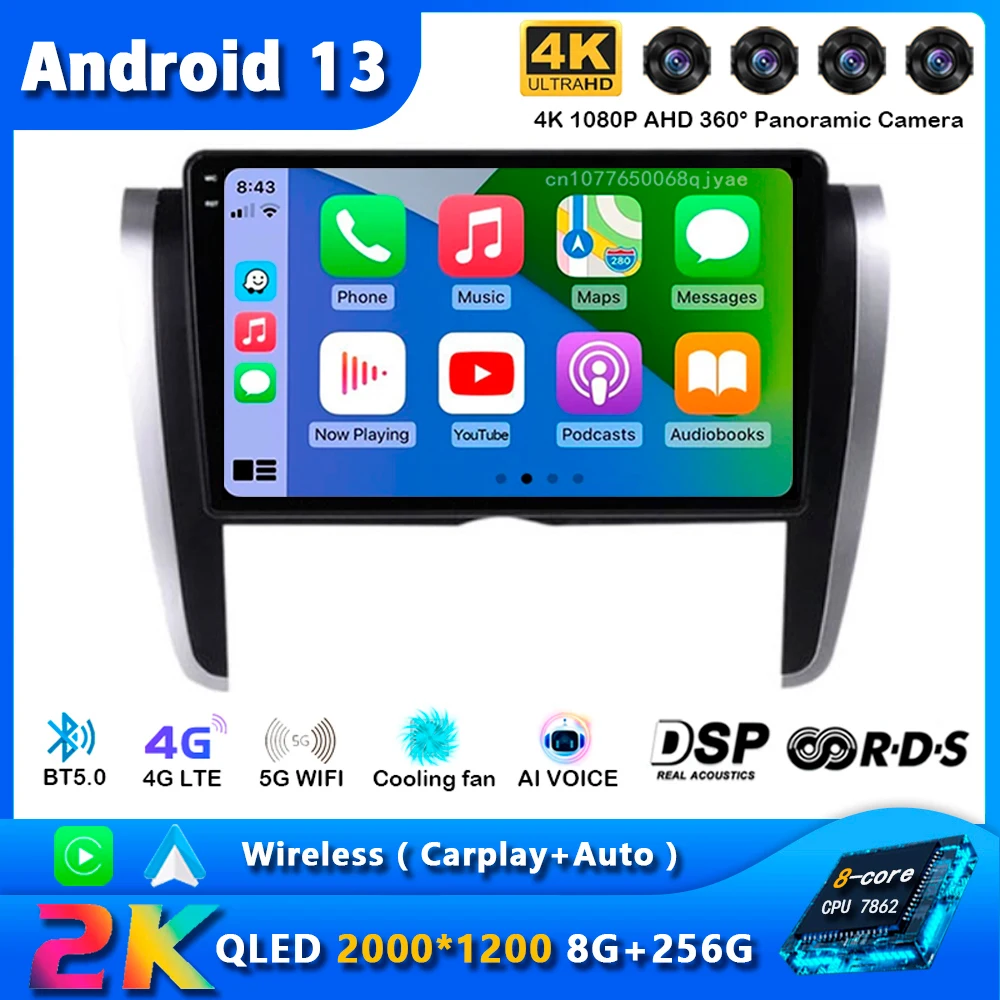 

Android13 Car Radio For Toyota Allion T260 2007 - 2020 Right Multimedia Player Stereo BT GPS WIFI+4G wireless Carplay Auto video