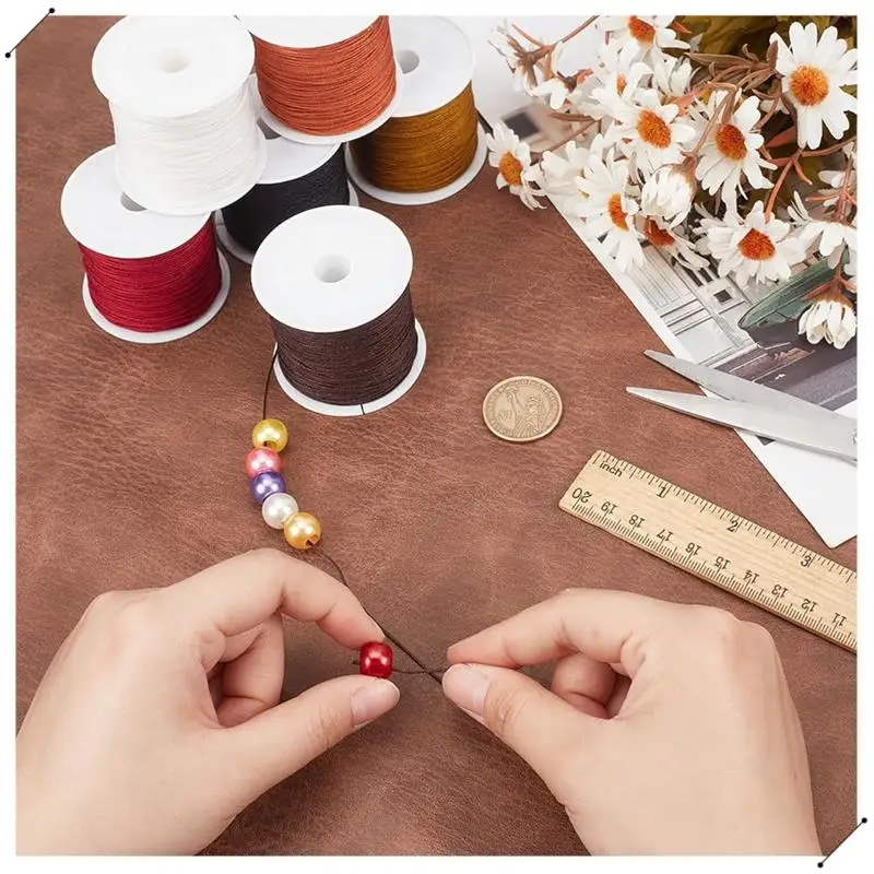 300 Yards Nylon String Cord, 0.8Mm Beading Thread Knotting Nylon Cords Braided Lift Shade Cord Fo Necklaces, Macrame