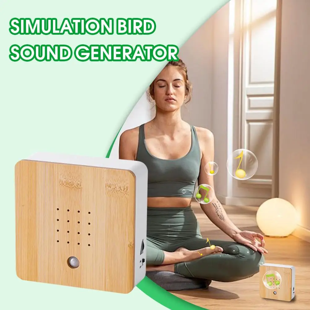 

White noise Bird Singing Speaker Motion Sensor Versatile Smart Animal Noise Machine Singing Bird Box For Bedroom Living Room
