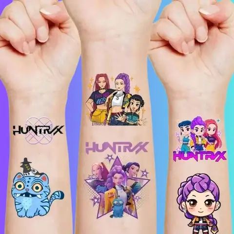 20pcs/set Cartoon Kpob Damon Hunters Rumi Kang Temporary Tattoo Sticker Rumi Tattoo Sticker Demonizing For PartyDecor&GiftGiving