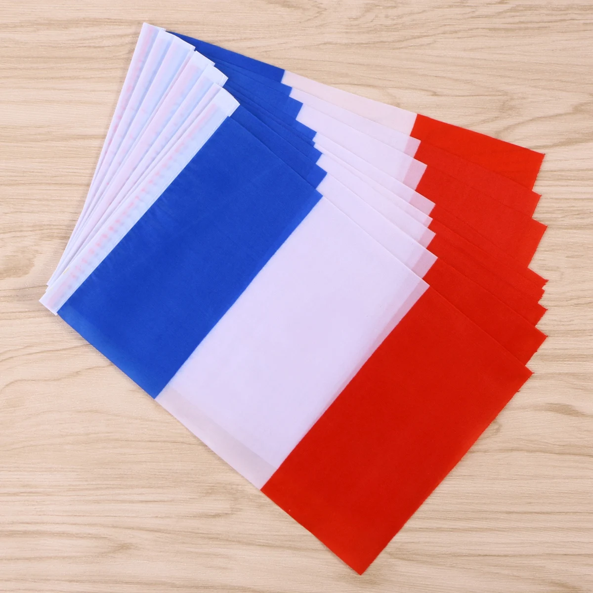 

12 Pcs Flags French Small Decorative France Stick Hand Held Country Garden