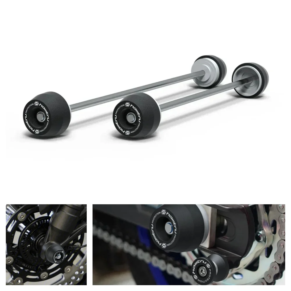 

Front Rear Axle Fork Sliders Motorcycle Frame Crash Protector Hub Anti-Collision For Yamaha YZF-R1 2015-2025 YZF-R1M 2015-2025