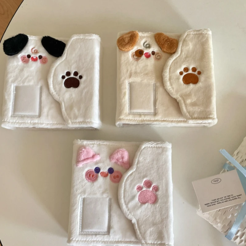 

Cartoon Puppy Plush Photo Albums Kawaii Pink Cat Kpop Binder 3 Inch Card Photo Display Cute Photocard Collection 2024 Wholesales