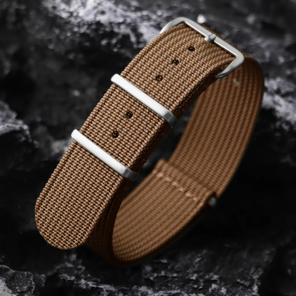 18/19/20/22mm Mattes Schnallenverschluss Hochwertiges Stoff-Uhrenarmband Gewebtes Nylon-Uhrenband Einteiliges Gewebtes Uhrenarmband für Omega für Seiko