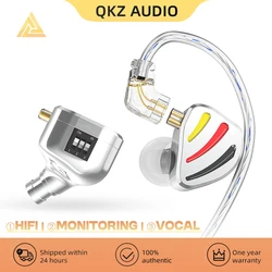 QKZ Earphone HIFI Heavy Bass Earbuds Monitor Vocal 3-Level Tuning Switch Metal Dynamic Noise Reduction In-Ear Sport Headset