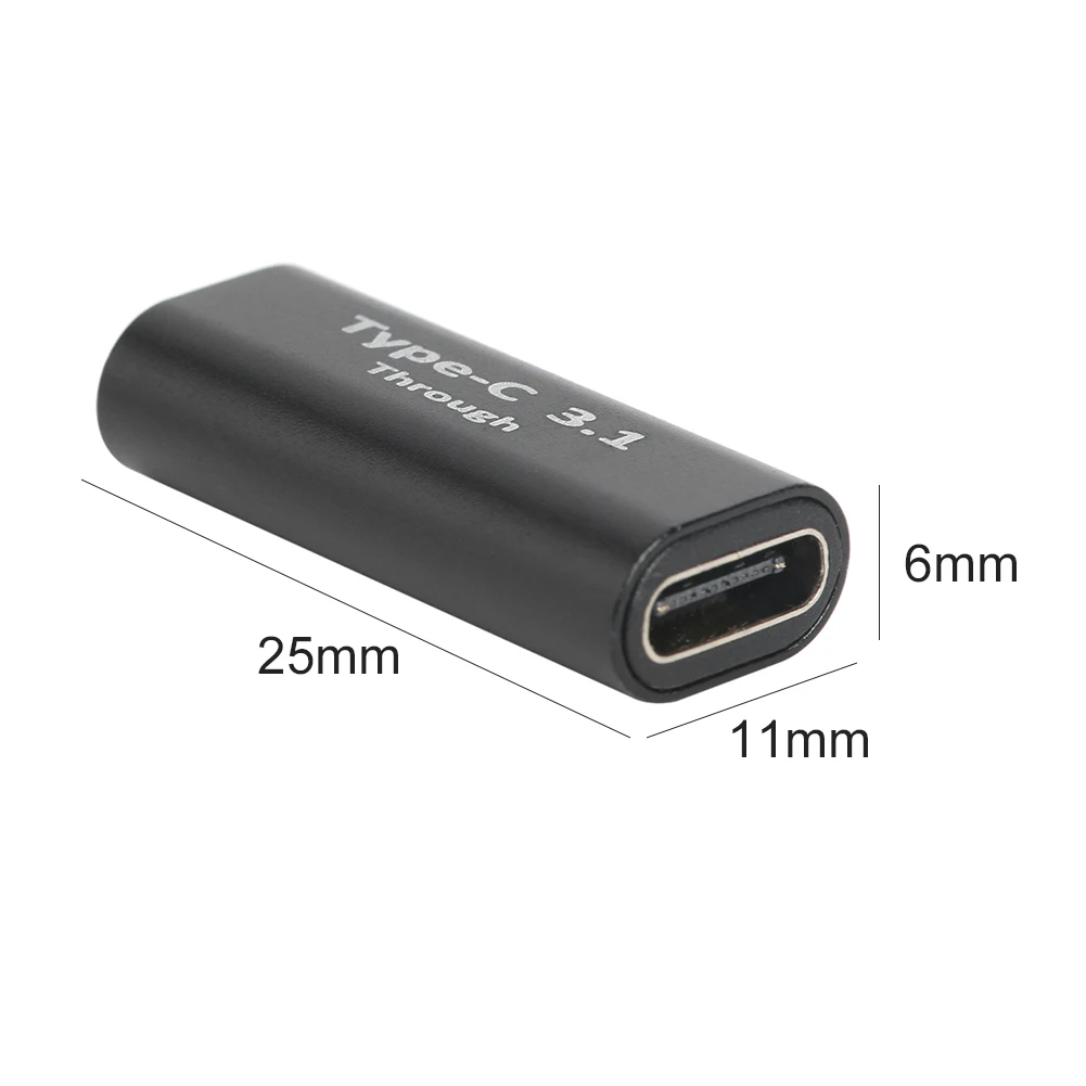 2 pces usb 3.0 tipo c estender adaptadores de carregamento rápido sincronização de dados sexo changer conversor reto para smartphone
