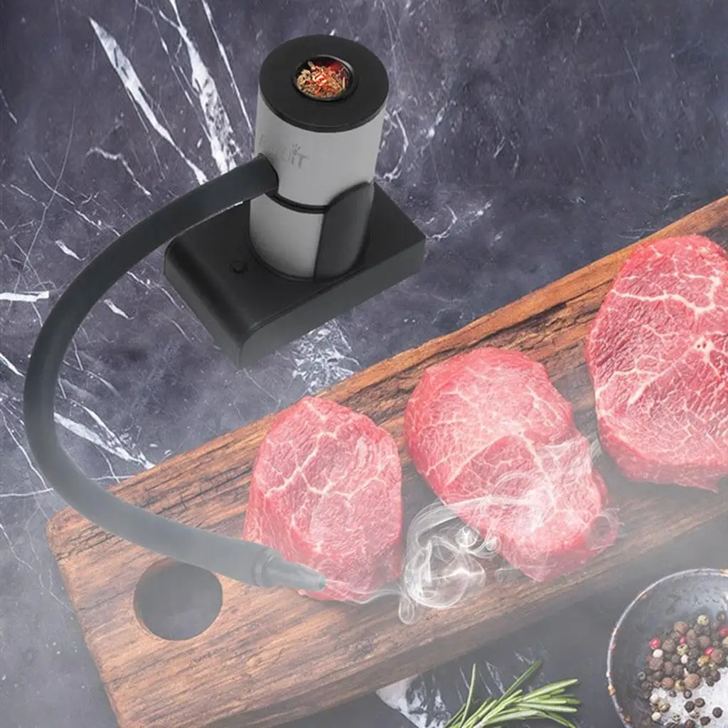 Cool Cooking Gadget Portable Smoker Kit for Cream Cheese Bourbon Drinks Smoked Meat Applewood