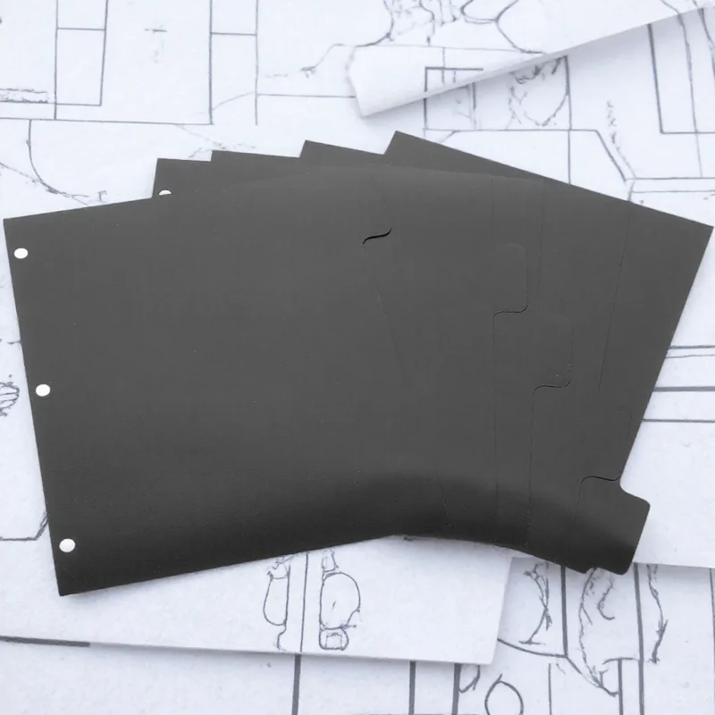 

5 Sheets Loose-leaf Divider Folder Dividers Notebook Ring Plastic Abs Binder Separators Page with Tabs Father