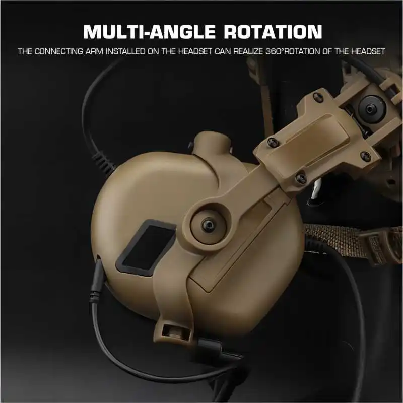 OPS CORE-ARC/Wendy M-LOK Fast Helmet Rail Mount Adapter, Tactical Headset Accessories, Airsoft Shooting Headphone Bracket