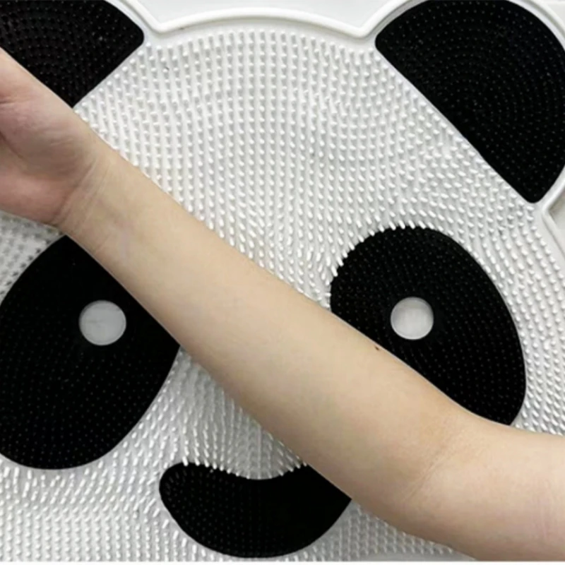 Silicone Massage Pad Panda Bathroom Anti Slip Bathing Back Rubbing Divine Instrument Foot Wash Dead Skin Shower Room Floor Pad