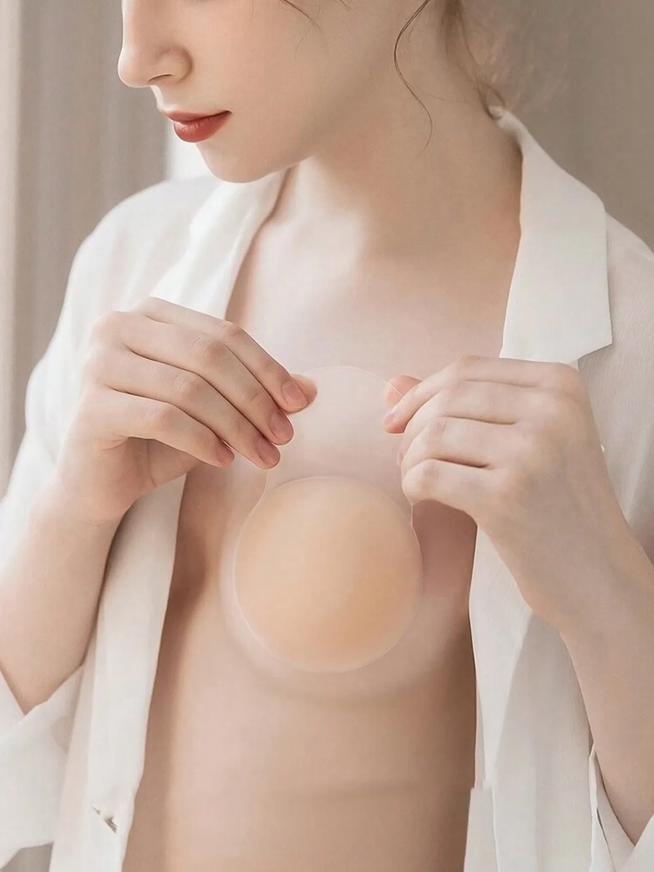 

Силиконовые клейкие накладки для груди для бесшовного подъема и фиксации, невидимый бюстгальтер для платьев с открытой спиной или нижнего белья