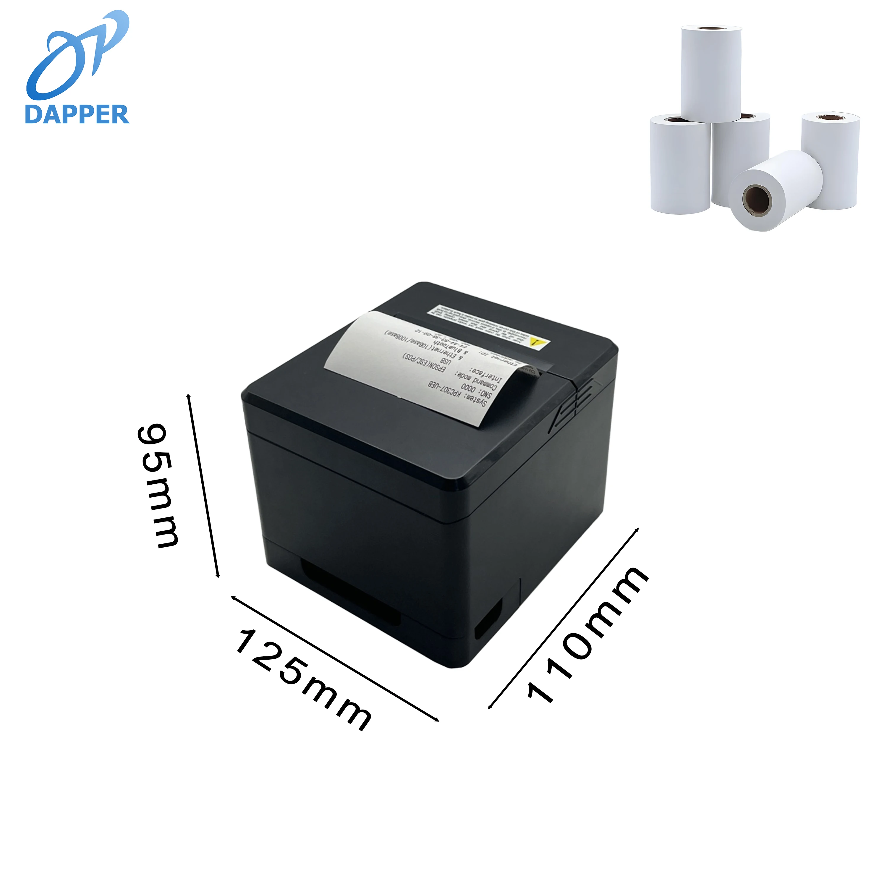 80mm Cubic Bill Printer with Cash Drawer Thermal POS Receipt Printer Wireless Bluetooth USB Lan Ticket Printing Machine