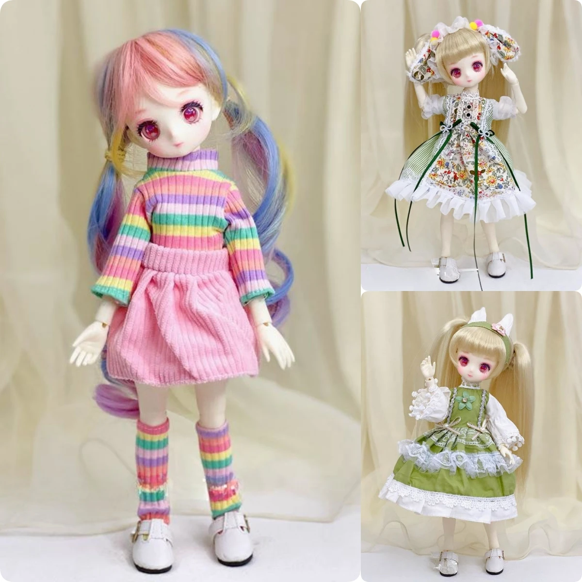 30cm Doll JK Uniform Set 1/6 BJD Doll Clothes Loli Maid Sleeping Dress Dress Changing Dress Doll Accessories