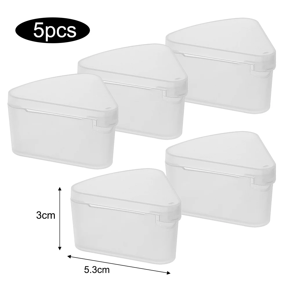 Cajas de almacenamiento triangulares portátiles para esponjas de polvo, soporte para esponja de maquillaje a prueba de polvo para uso doméstico, estuche de almacenamiento de esponja ecológico, herramienta