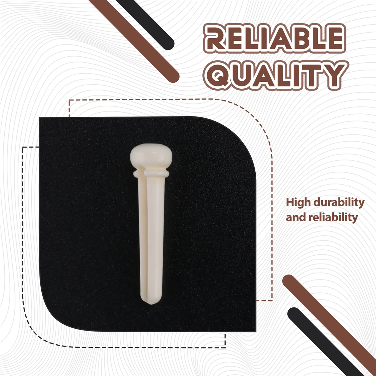 SLQZT Perni per ponte per chitarra acustica in materiale per osso di bestiame con punto a conchiglia di perla per accessori per chitarra folk acustica