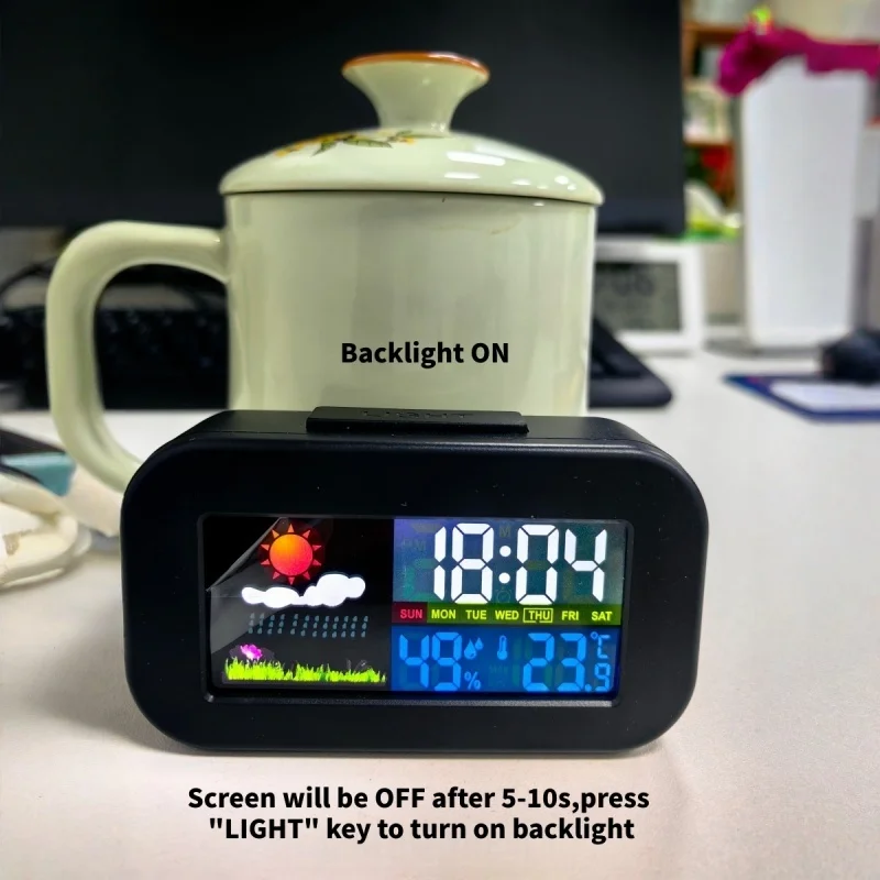 Mini Weather Forecast Digital Alarm Clock with Backlight Temperature Humidity Free Shipping Max 10pcs 5 Mini Weather Forecast Digital Alarm Clock with Backlight Temperature Humidity Free Shipping Max 10pcs 5
