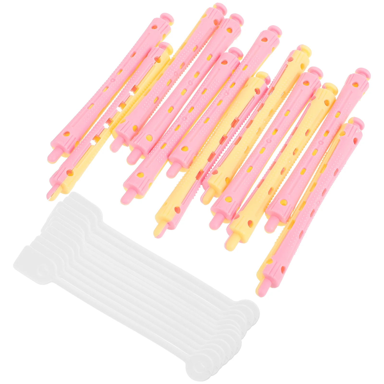 12 Pcs Hair Curlers Macaron Multi-color Cold Perm Curling Tool Rods for Long Bangs Rollers Short