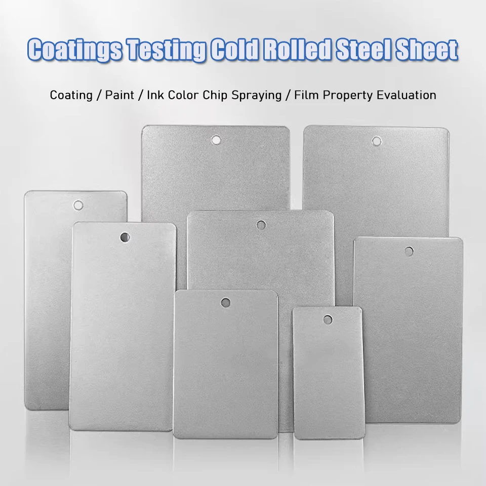 30pcs Cold Rolled Carbon Steel Test Panels for Automotive Spray Painting & Coating Adhesion Checks | Multi-Size Sample Kit SD-4