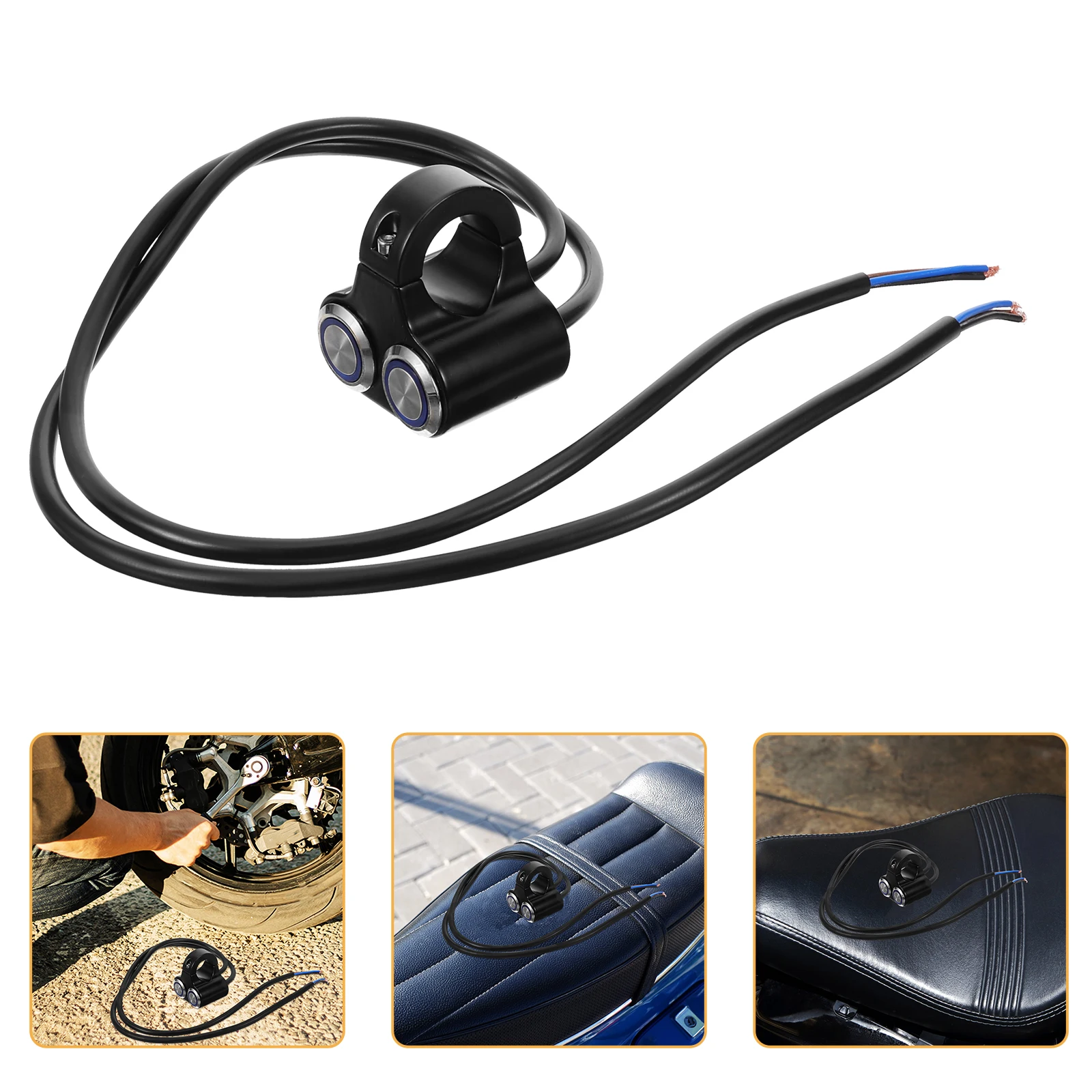 

Motorcycle Handlebar Switch 7/8 Inch Aluminum Alloy Light Brake Fog Switch Universal Off- Replacement
