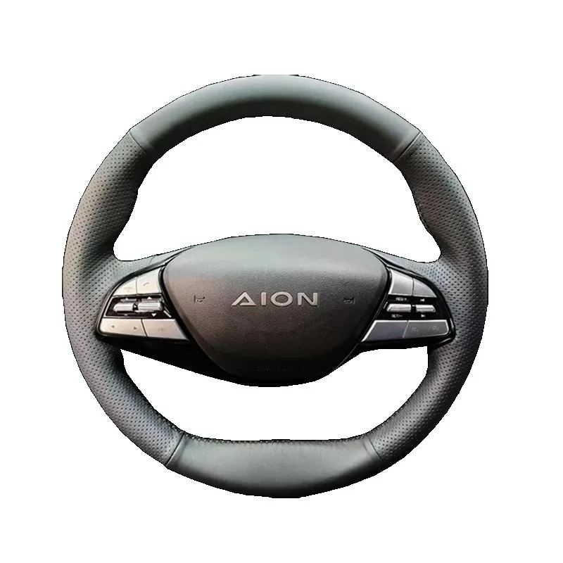Customized DIY Carbon Fiber Suede Leather Hand Sewn Steering Wheel Cover for Aion Series Y S 580