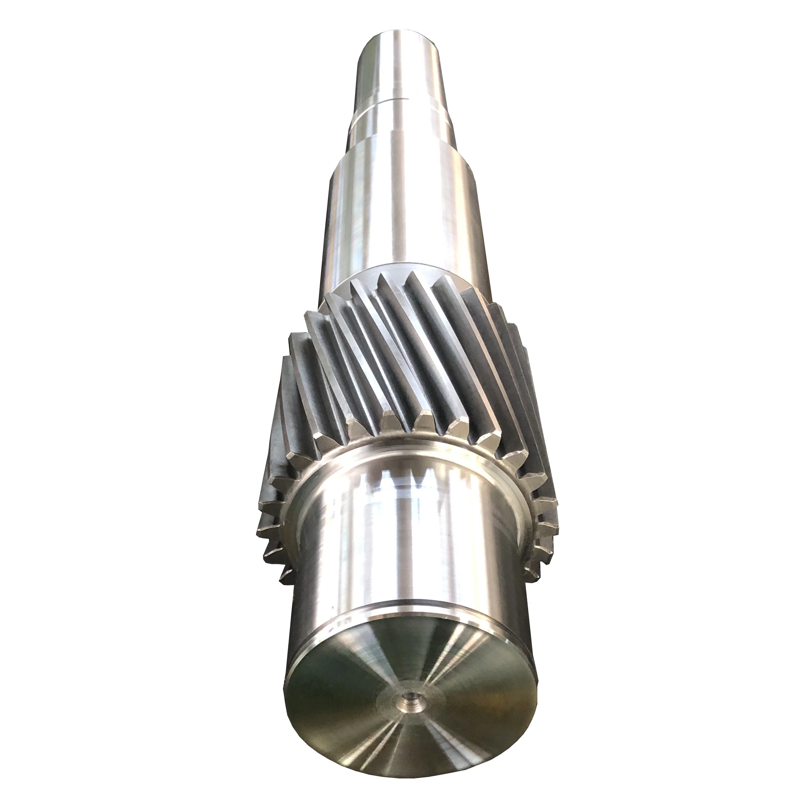 CNC Machining Construction Machinery Parts Forged Steel Gear Wheel Shaft Quenching Tempering Heat Treatment Blank High Shaft