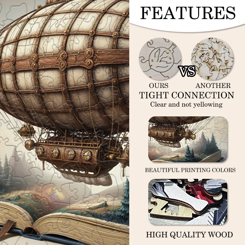 เกมปริศนาจิ๊กซอว์ไม้ลายสามมิติ ของเล่นคลายเครียด