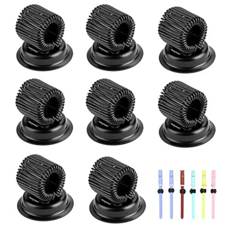 

8 Pack Stainless Steel Pen Holder Clips - Magnetic Pen Clip Holder Fit Any Size Pens - Push pins for Refrigerator, Whiteboard,