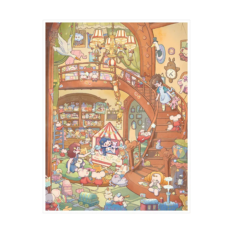 حجم كبير لطيف الكرتون غرفة تخطيط ملصق DIY ديكور المجلات أنيمي المشهد صائق التصميم الإبداعي الاطفال هدية ملصق مجموعة