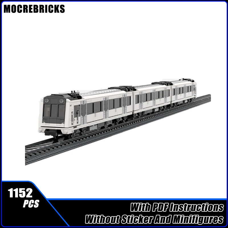 

MOC City Subway MX3000 Train 8 Wide Suit Carriage Model DIY Building Block Assembly Technology Bricks Toys For Children's Gifts
