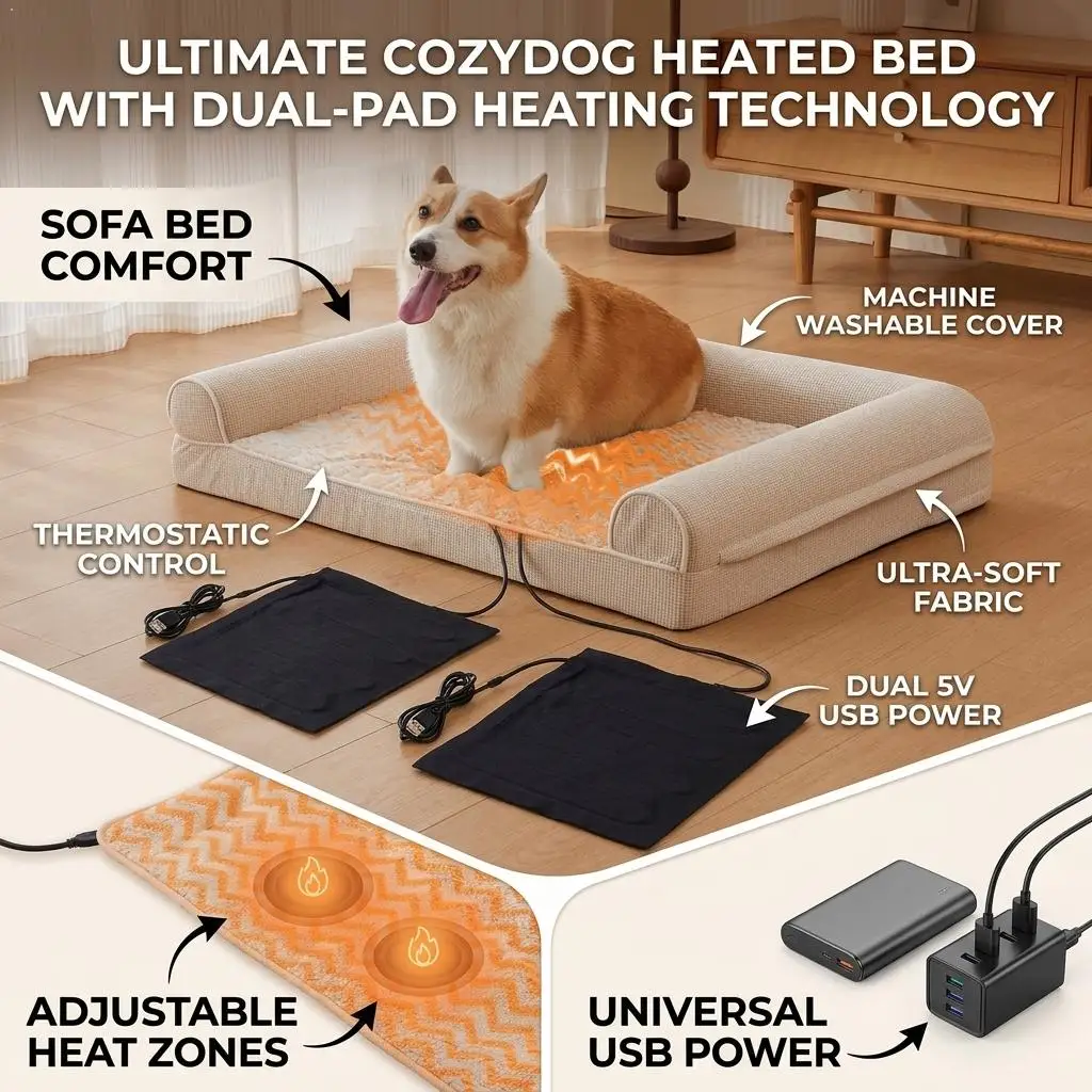 Winter 5V 2A USB Pet Heating Pad Keep Warm Dog Cat Bed Pet Electric Blanket Heater Carpet Pet Heating Mat Dog Heating Pad