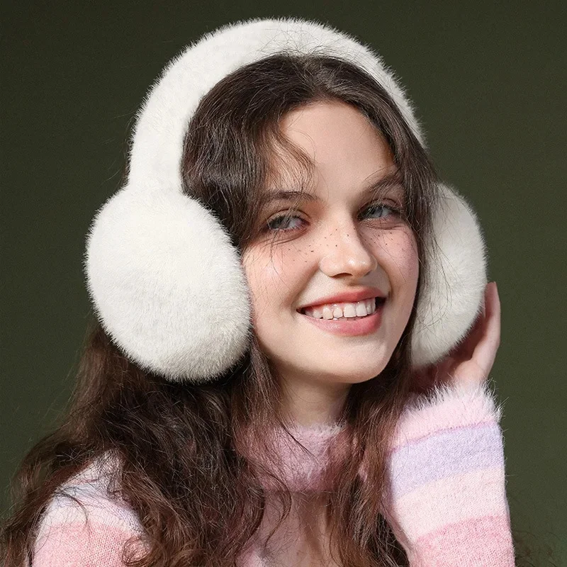 Soft Plush Ear Warmer Winter Warm Earmuffs For Women Men Fashion Solid Color Earflap Outdoor Cold Protection Ear-Muffs Ear Cover