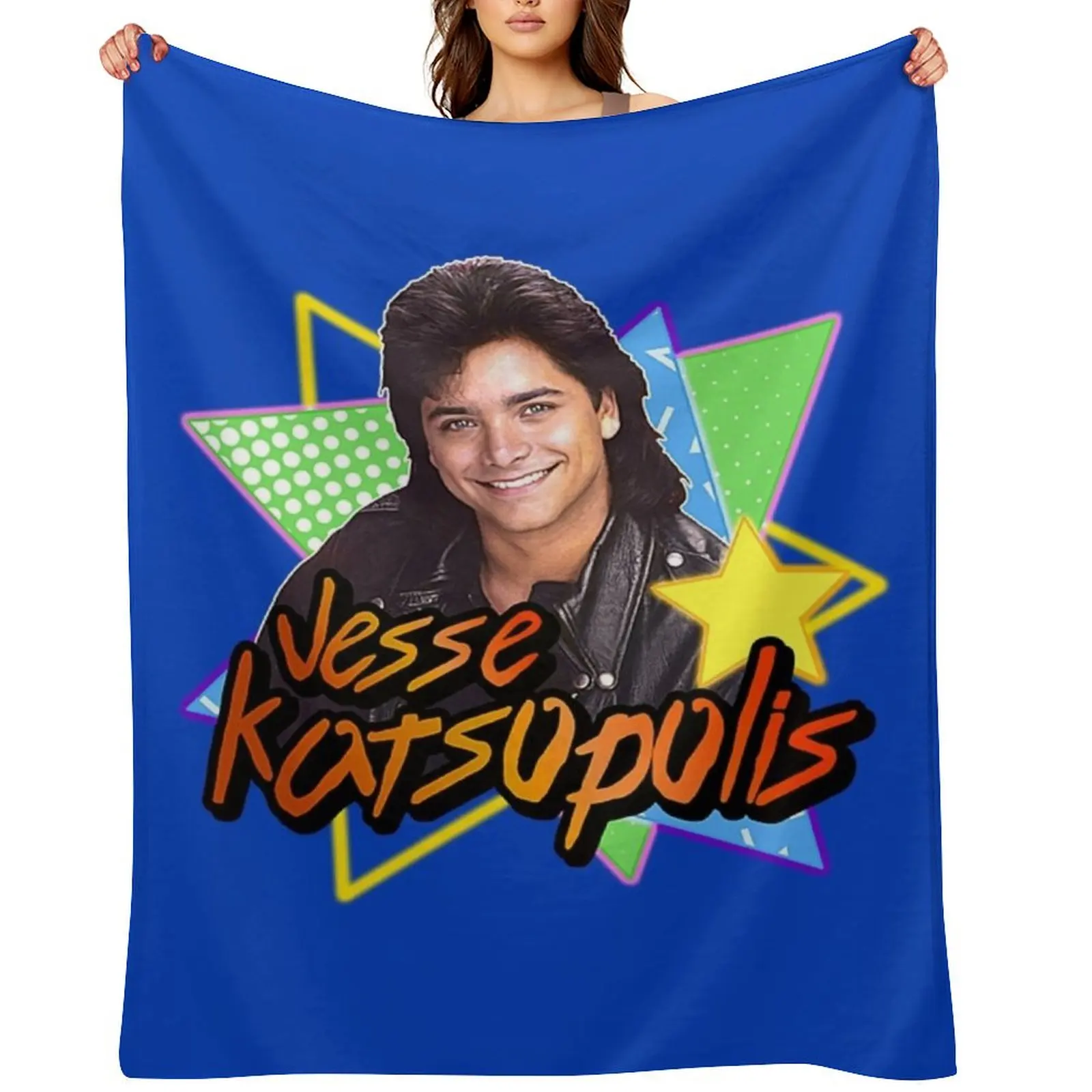 

Uncle Jesse Katsopolis Full House 90s Tribute Throw Blanket For Sofa Thin Loose blankets ands Blankets