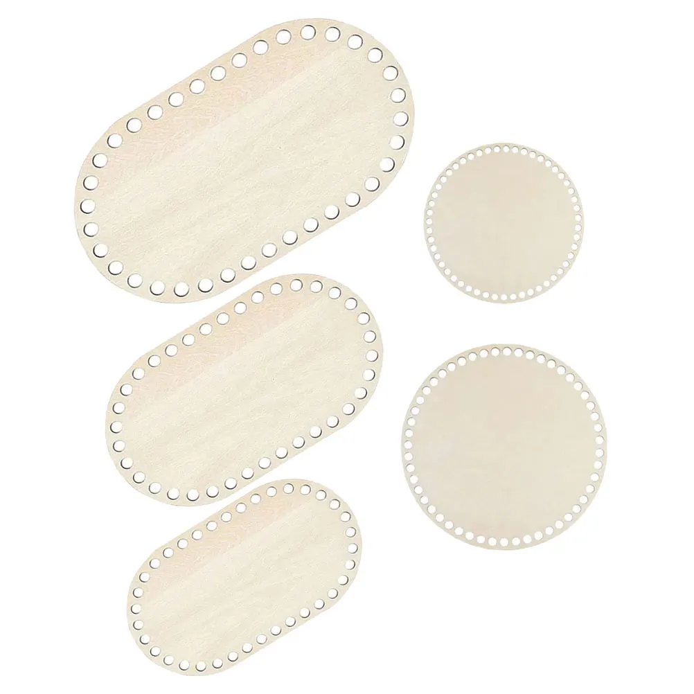 

5 Pcs Bottom Shaper Woven Natural Wood Craft DIY Storage Solution Durable Material Versatile Use Home Office Travel