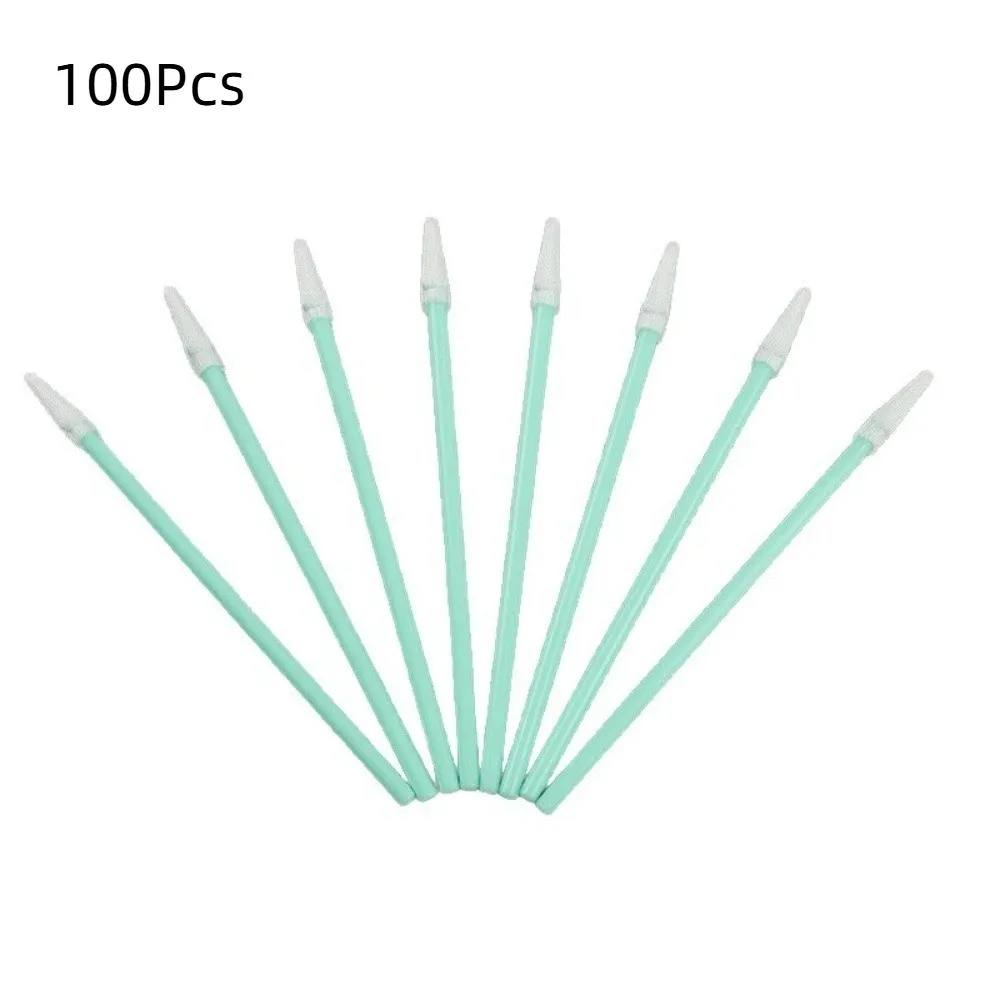 100Pcs Dust Free Digital Camera Cleaning Brush Plastic Handles Non-Fluffy Fiber Tips Cleaning Sponge Swab Fine