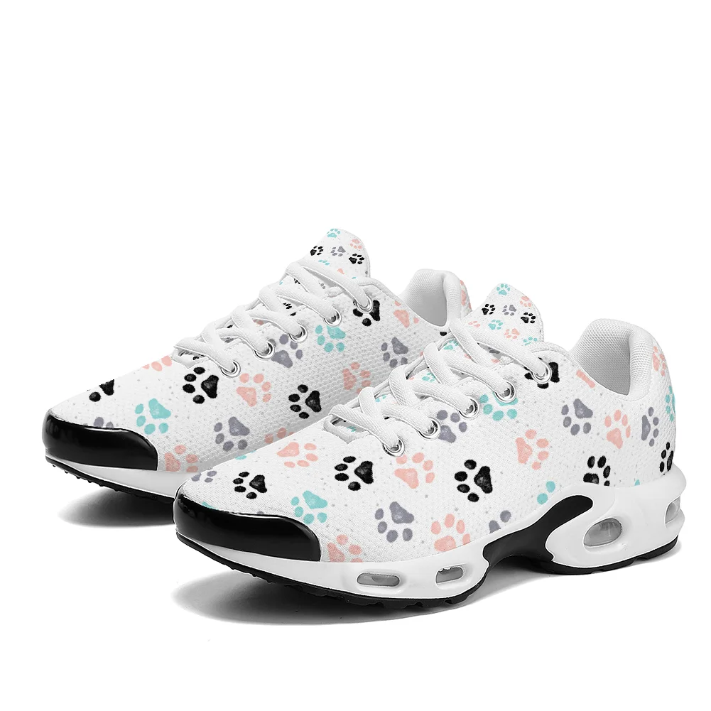 

Colorful animal paw prints casual air-cushioned shoes breathable mesh upper athletic shoes for man and woman