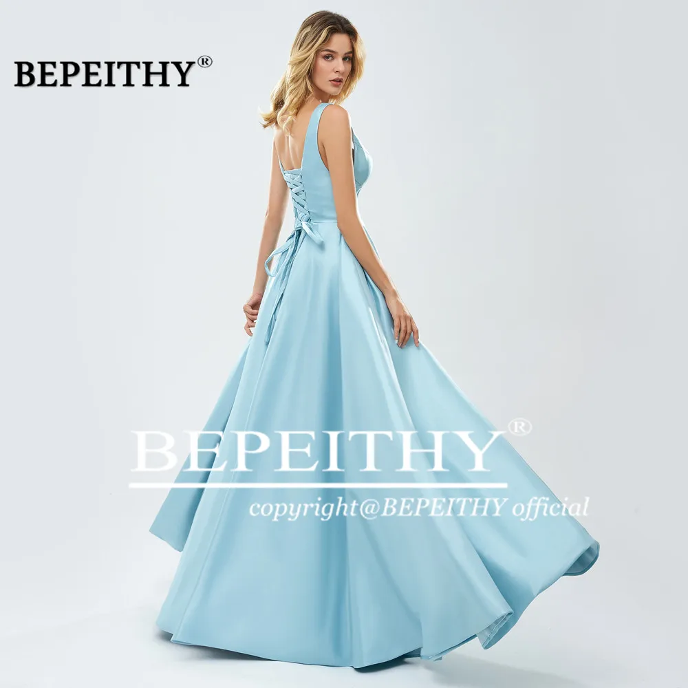 BEPEITHY – robe De soirée longue, col en V, corsage transparent, Sexy, 2021