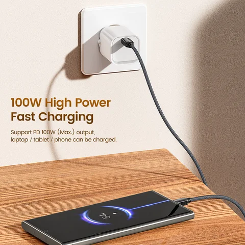 Кабель Toocki PD100W USB C-C для быстрой зарядки iPhone 15 и Samsung — фото модели