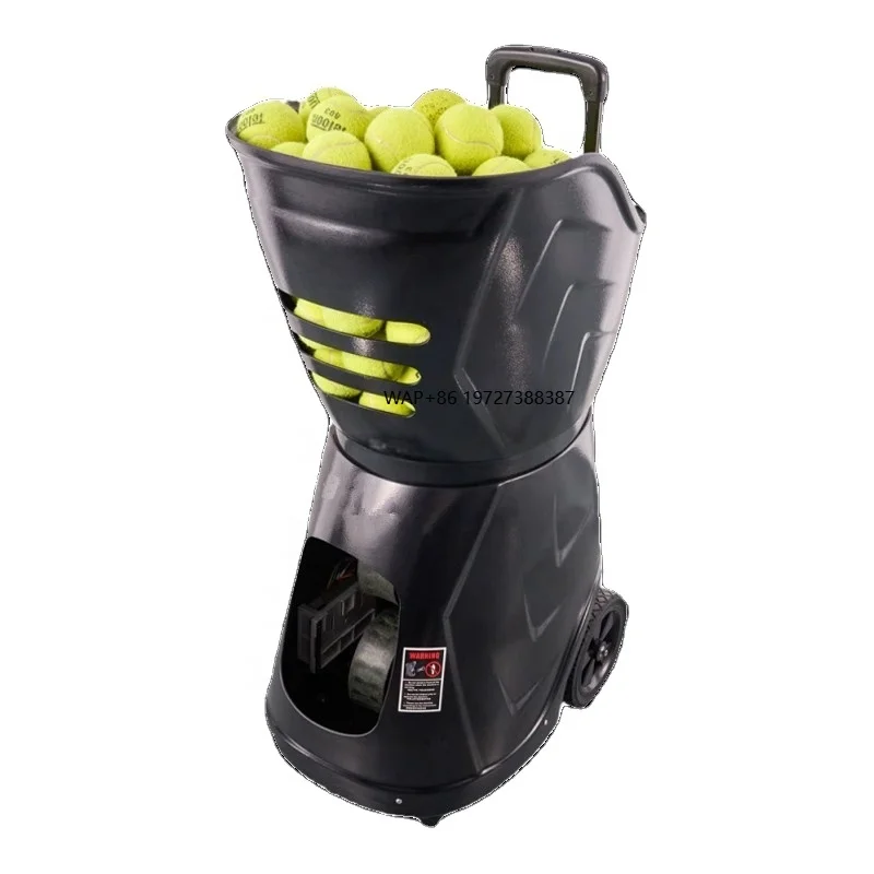 

Customs Serving Tennis Equipment Portable Step Training Launch Practitioner Smart Tennis Ball Shooting Machine with APP