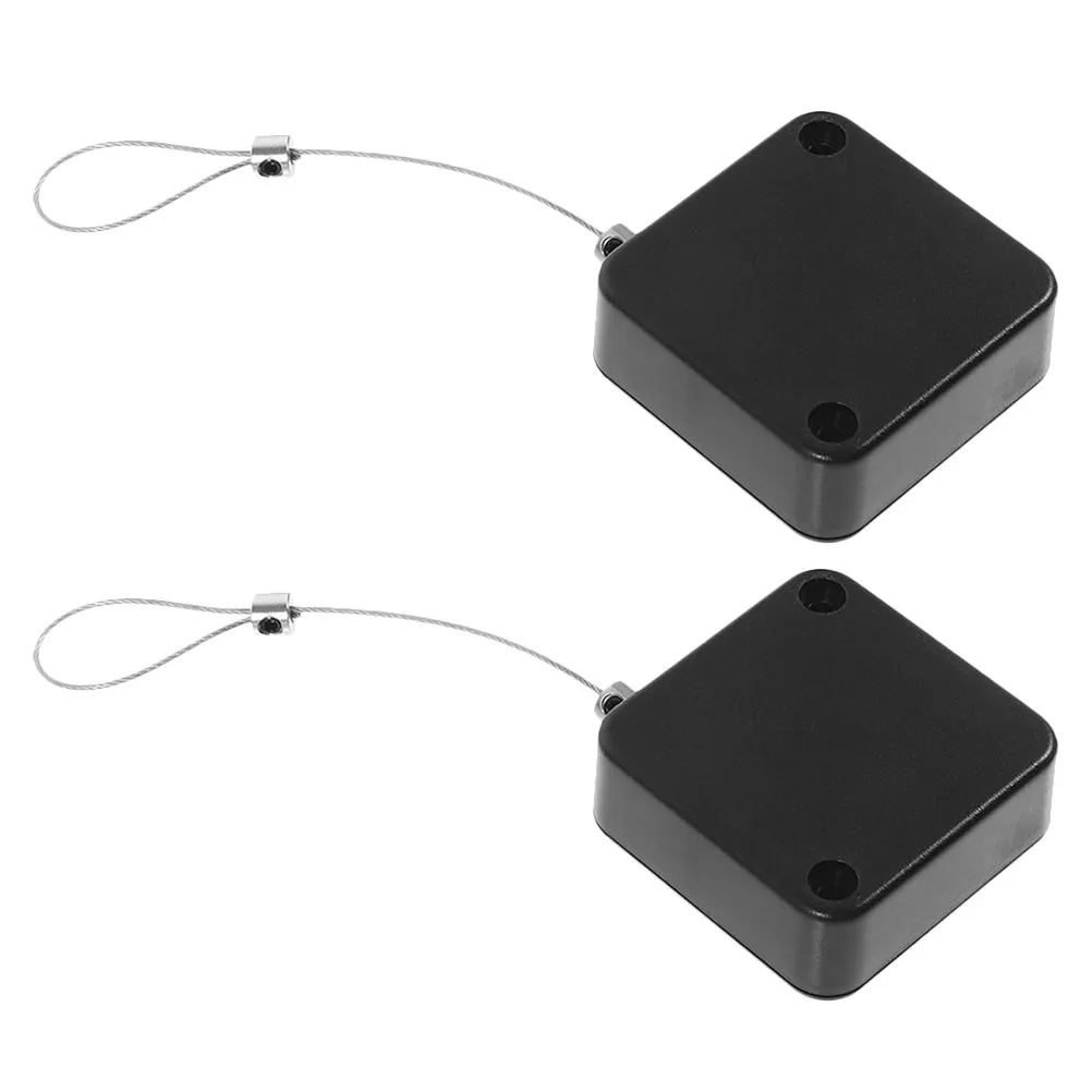 

2Pcs Anti-Theft Retractable Cable Tether Lock Steel Wire Telescopic Holder Secure Electronic Product Anti-Loss Cable Case