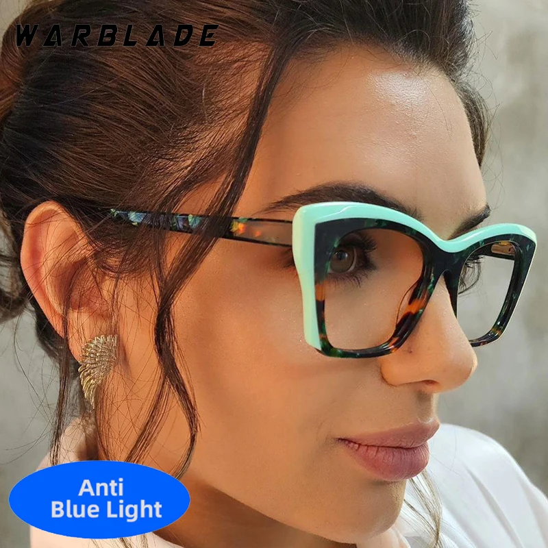 

Trending Cat Eye Women Anti-Blue Light Glasses Men Computer Reading Luxury Brand DesignER Eye Protection Eyeglasses TR90 Lentes