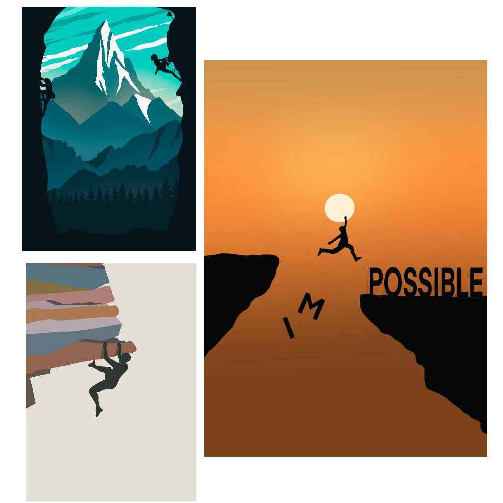 

500/1000/1200/2000PCS Jigsaw Puzzles Extreme Sports Rock Climbing Family Activity Games for Gameroom Bedroom Home Decor Gift