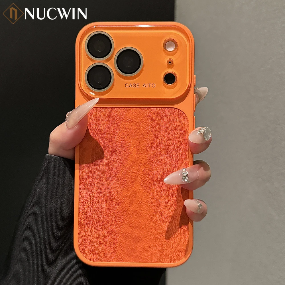 Luxury Leopard Print Leather Phone Case For iPhone 17 Pro Max 16 15 14 Pro Max 13 Crystal Lens Protection Shockproof Cover