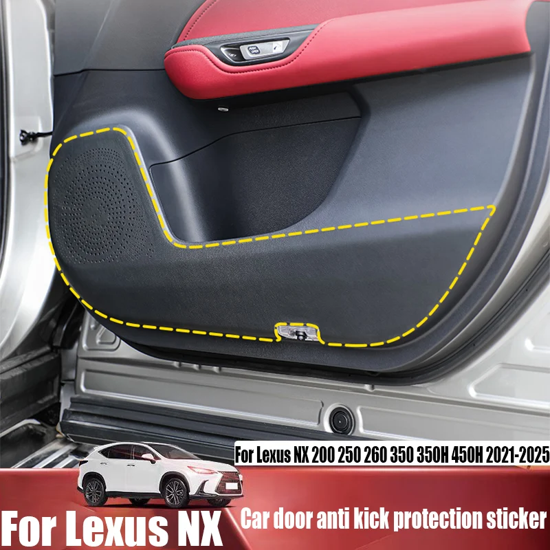 

For Lexus NX 200 250 260 350 350H 450H 2021-2025 car door anti kick protection sticker car interior decoration accessories