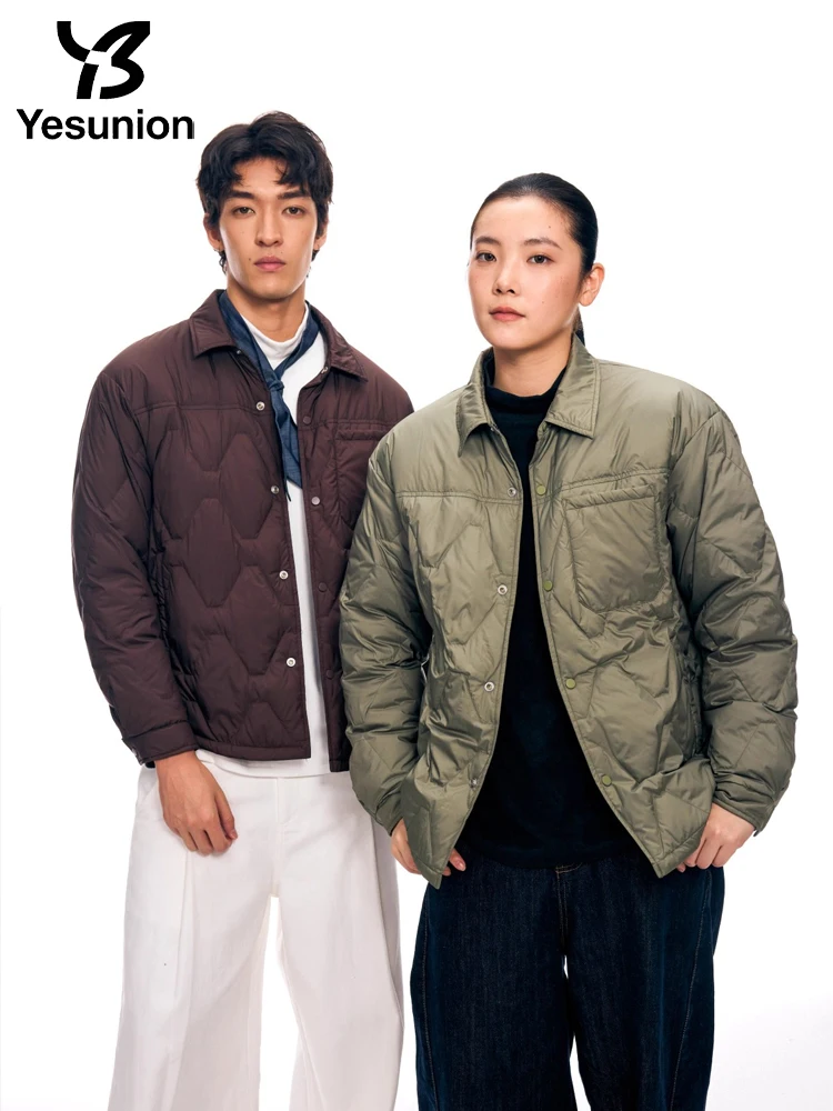 YESUNION unisexe canard doudoune hiver extérieur chaud coupe-vent manteau léger doudoune imperméable de haute qualité manteau