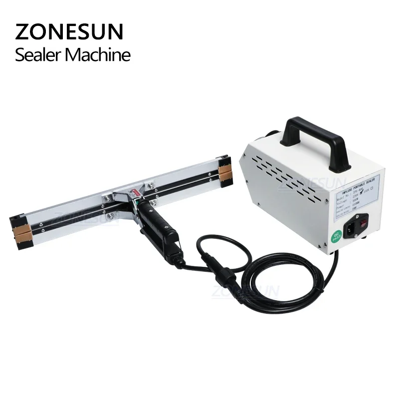 Zonesun alicate quente instantâneo portátil máquina de selagem de impulso para máquina de embalagem de máscara de filme composto a vácuo de alumínio
