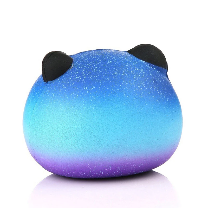 Jumbo Squishy Colorful Galaxy Panda Cute Slow Rising Stress Reliever Soft Squeeze Toy PU Bread Scented Xmas Fun Gift for Kid