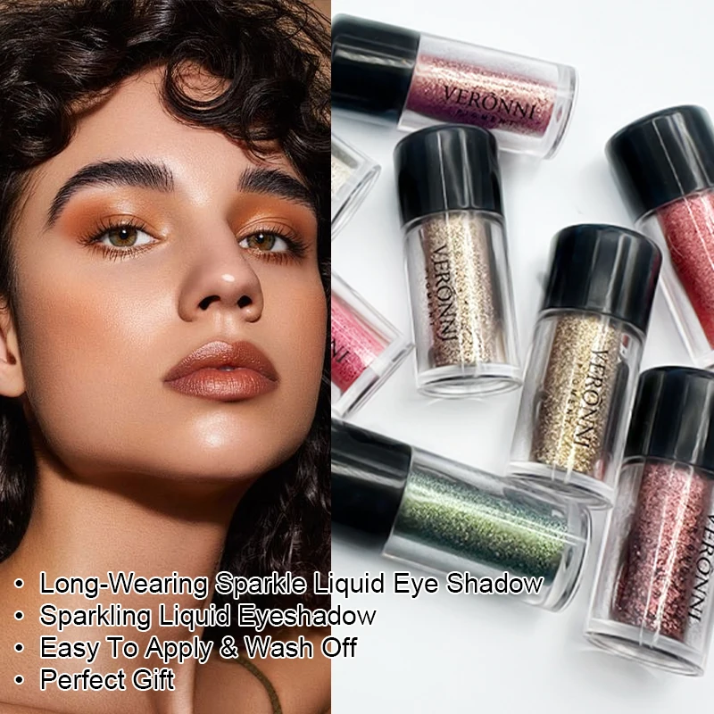 Poudre d'ombre à paupières scintillante sirène VERONNI, ombre à paupières hautement pigmentée, longue durée, imperméable, maquillage des yeux multifonctionnel DIY